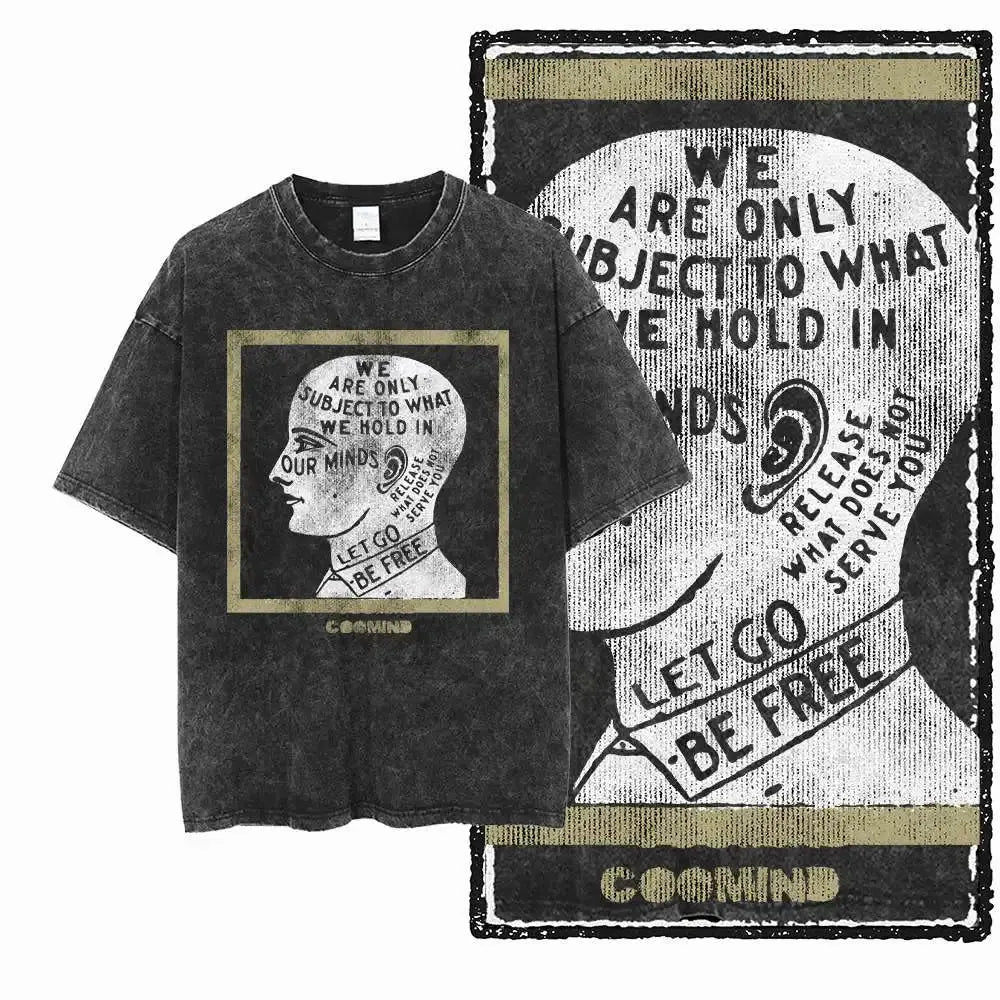 G22 Exclusive Vintage Streetwear Cotton  Men's COOLMIND Graphic T-shirt | Acid Washed  Big Size Cool O-neck men's Tee Tshirt DripNova