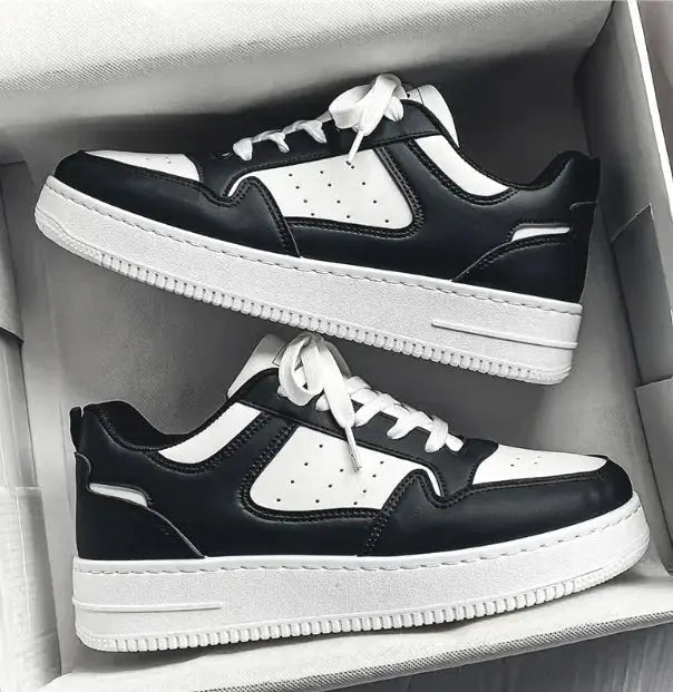 Breathable Leather Platform Sneakers DripNova